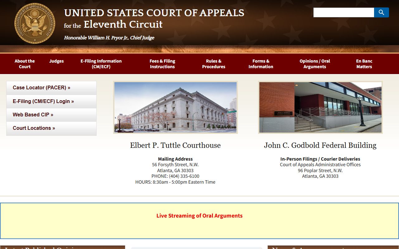 Pickens County court dockets Eleventh Circuit federal appeal source