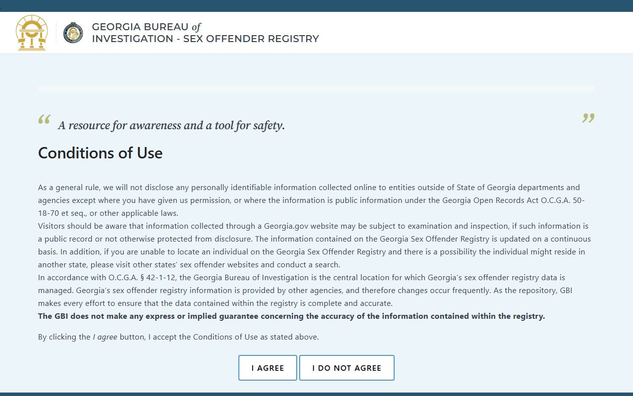 Pickens County criminal court records and GBI sex offender registry search