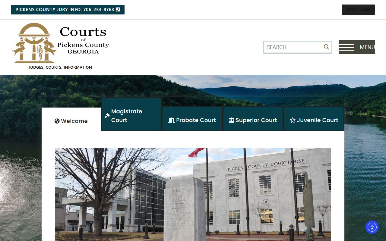 Courts of Pickens County Georgia website