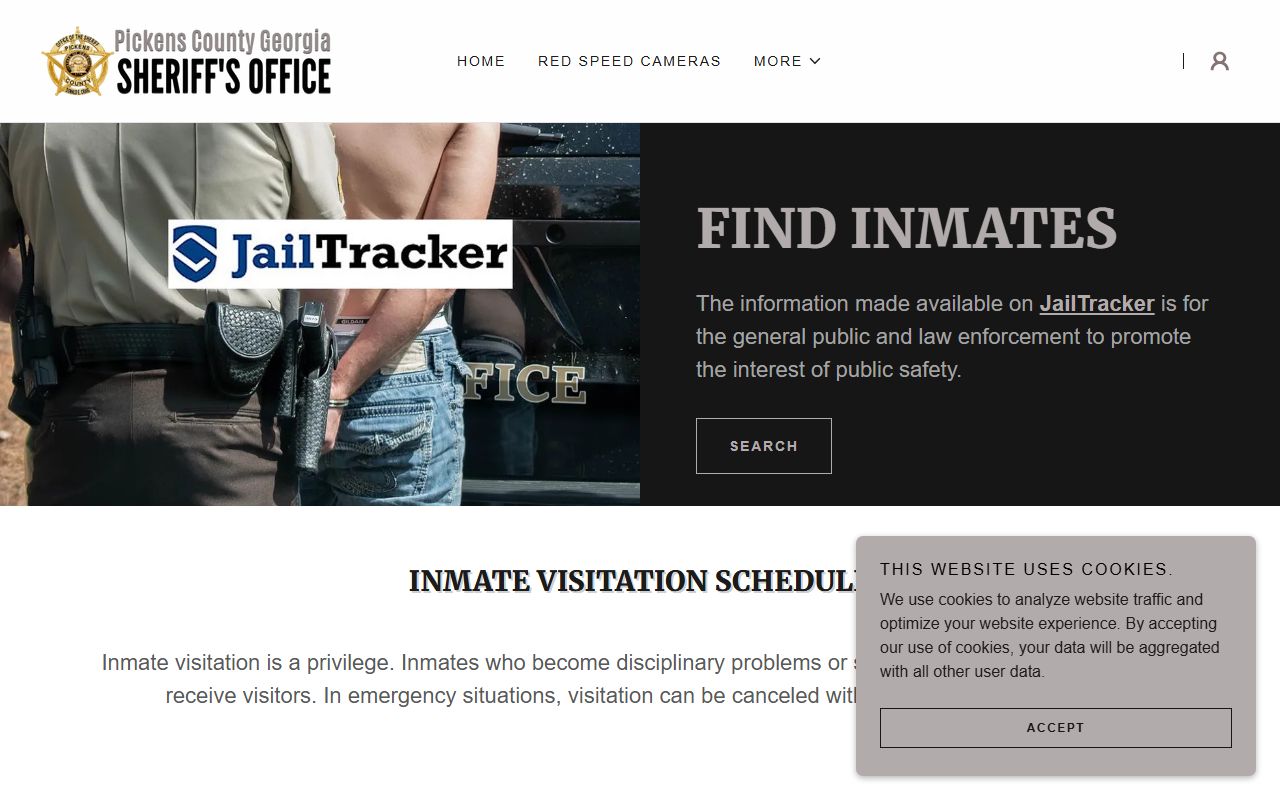 Pickens County inmate records and sheriff visitation schedule