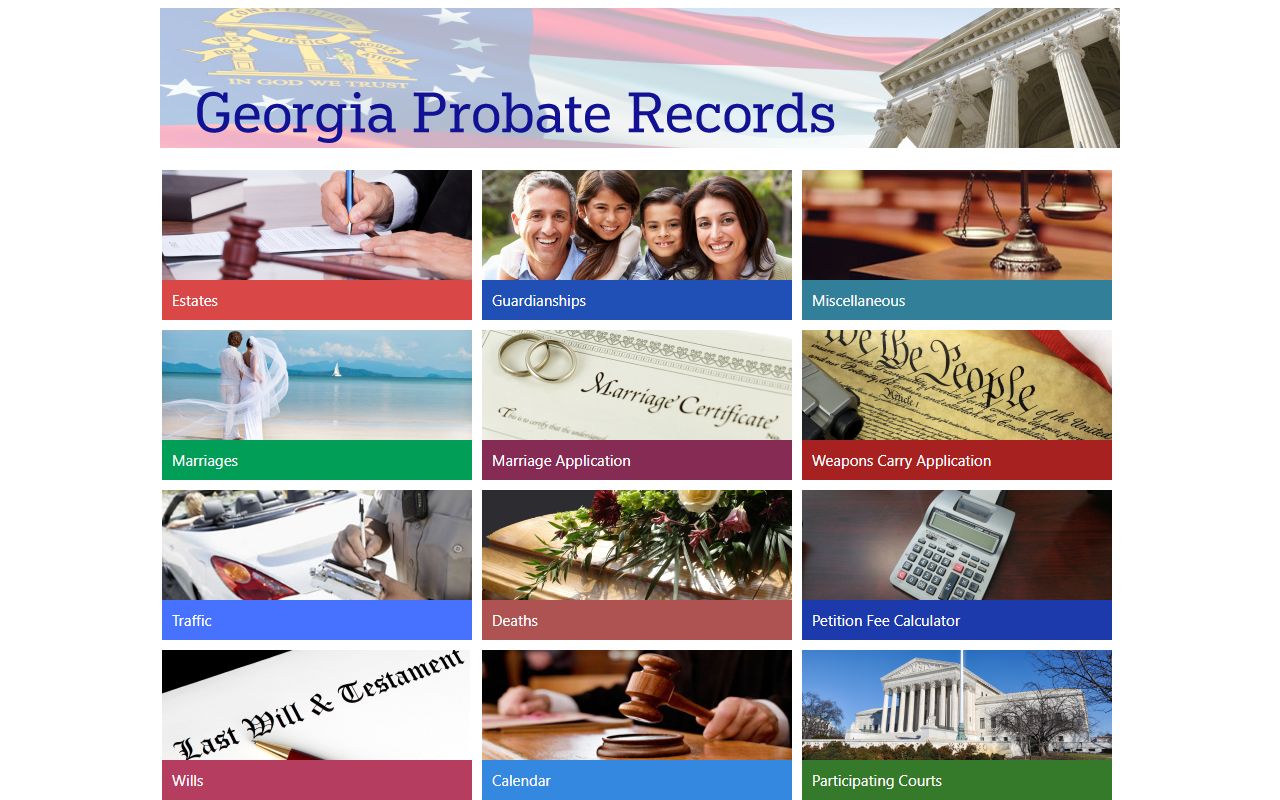 Pickens County marriage records Georgia Probate Records portal