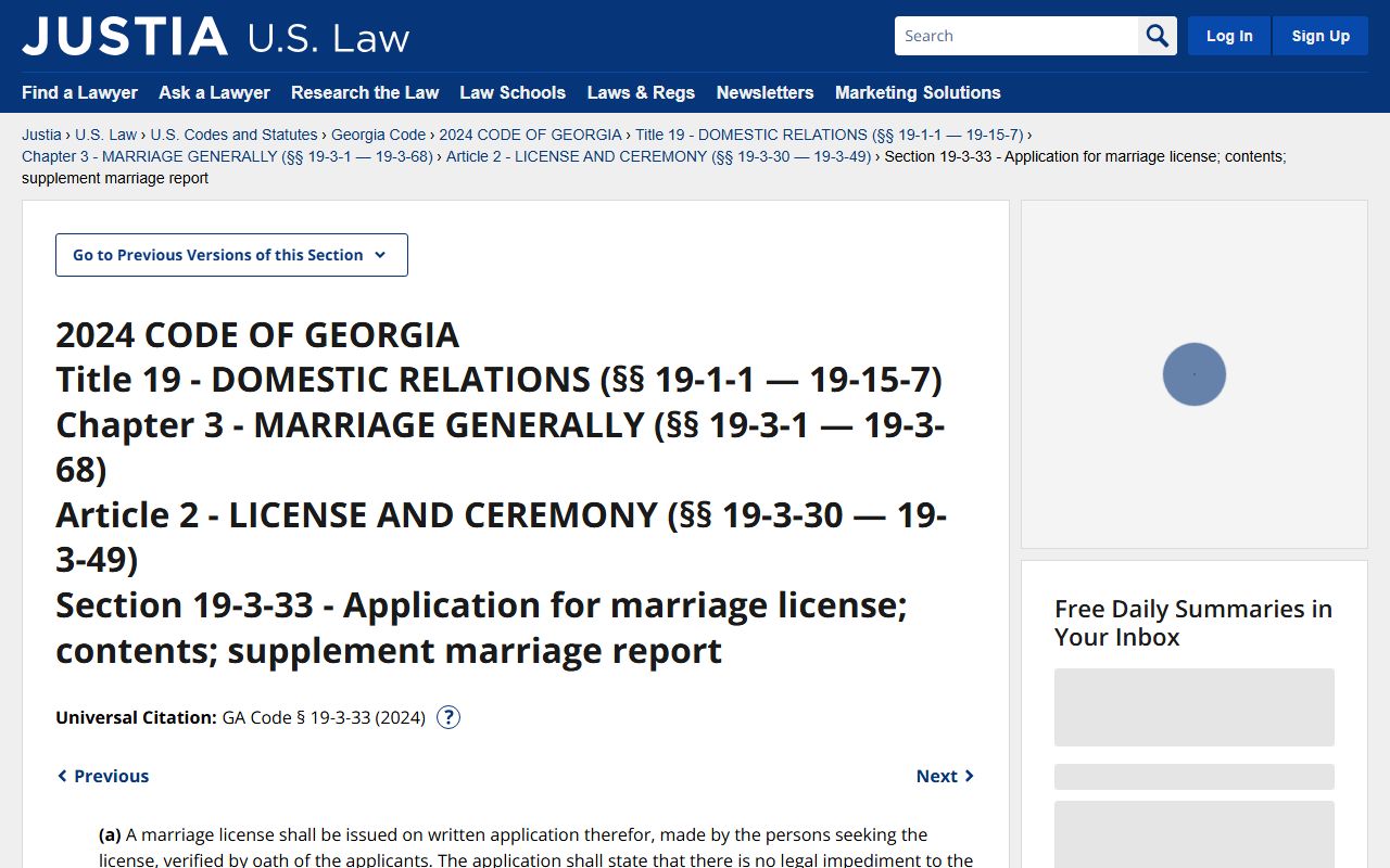 Pickens County marriage records Georgia marriage license application statute
